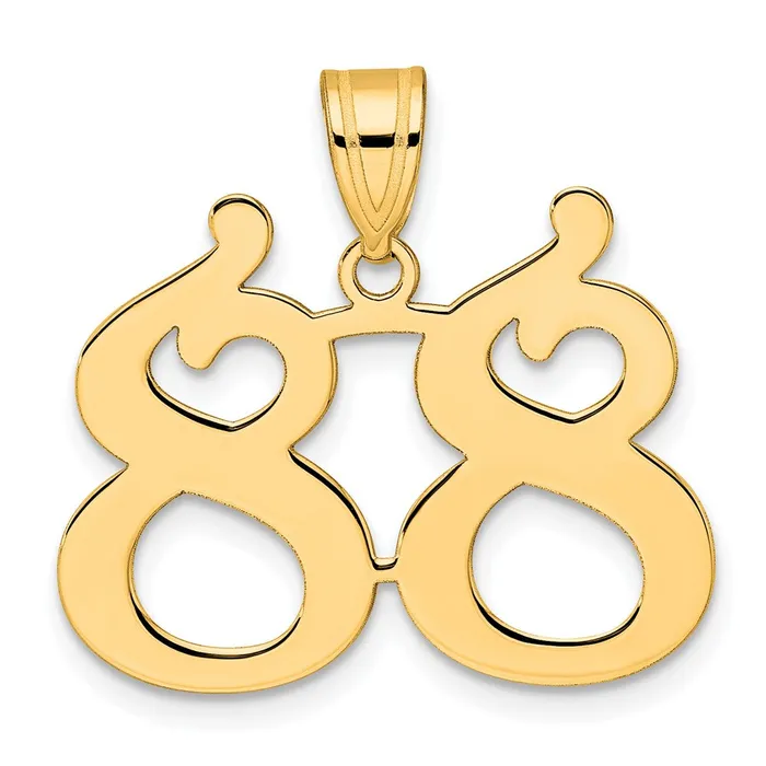 14k Yellow Gold Polished Number 88 Pendant Goldia PreStyled Sets