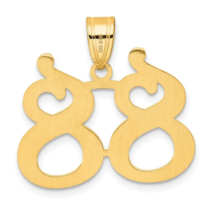 14k Yellow Gold Polished Number 88 Pendant Goldia PreStyled Sets