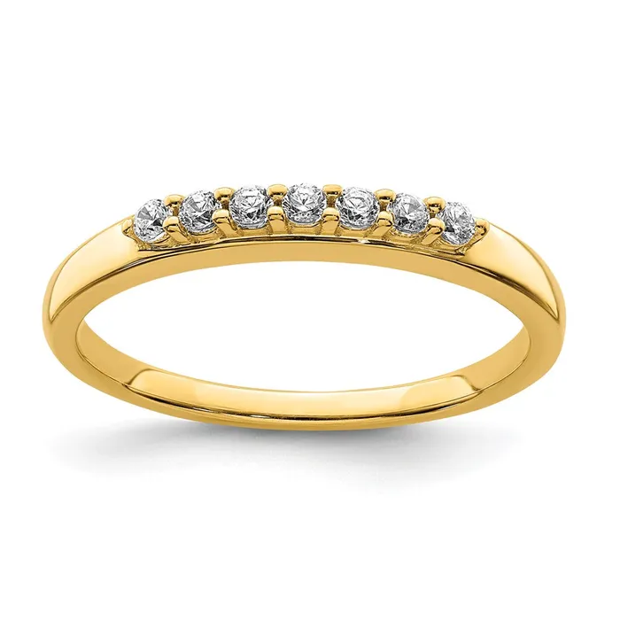 14K Yellow Gold Real Diamond Band Goldia Rings