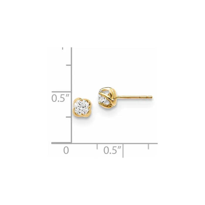 14k Yellow Gold Real Diamond Earrings Goldia Earrings