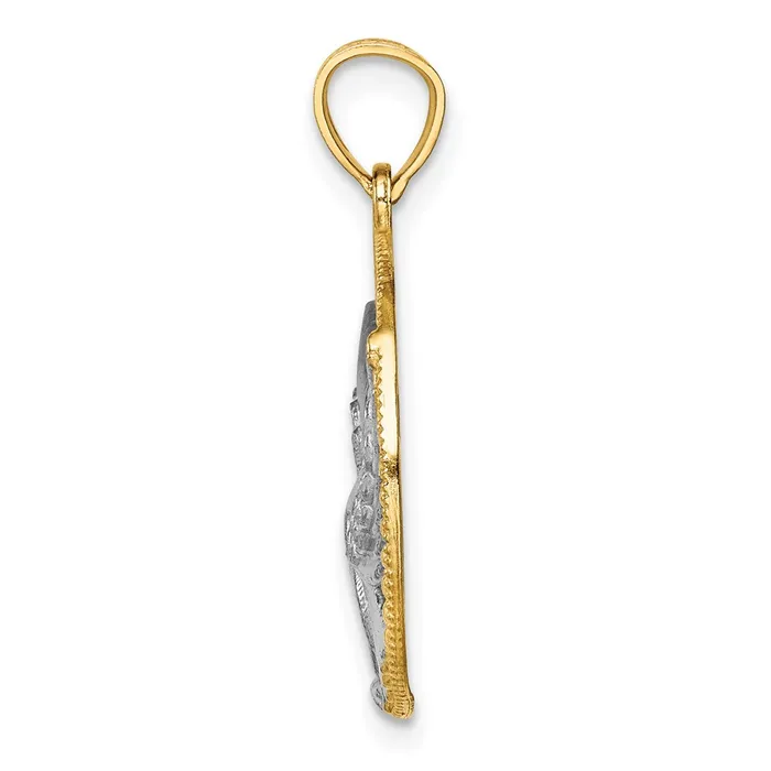 14k Yellow Rhodium Gold wRhodium Eagle Pendant Goldia PreStyled Sets