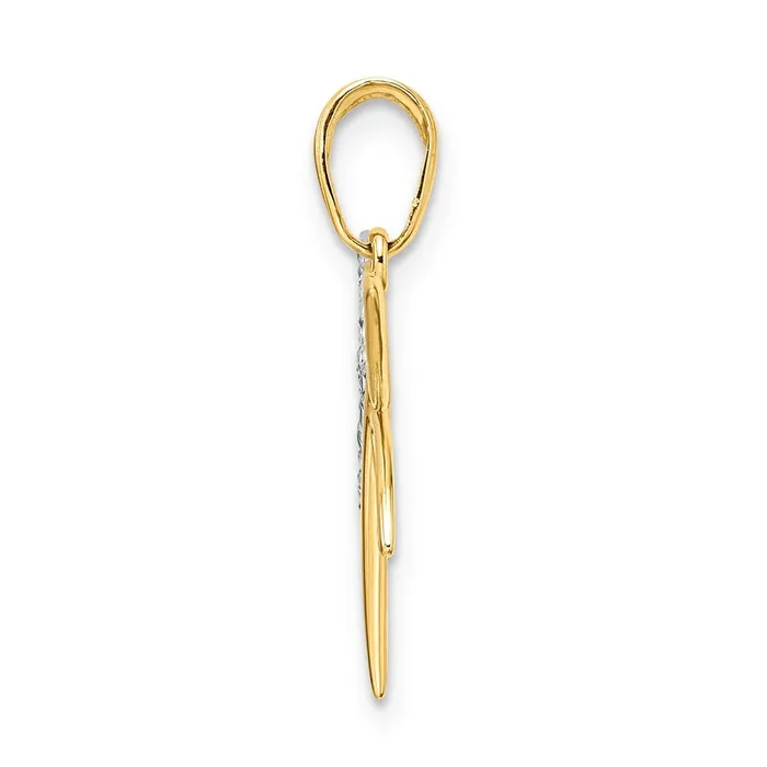 14k Yellow u0026 Rhodium Gold and White Rhodium Diamondcut Dragonfly Pendant Goldia Necklaces
