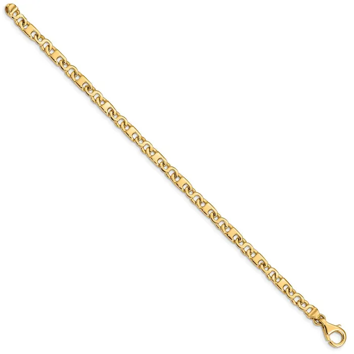Bracelets MDS Solid 14K Yellow Gold 725 inch 44mm Hand Polished Fancy Link with Fancy Lobster Clasp Bracelet Bracelets MDS Solid 14K Yellow Gold 725 inch 44mm Hand Polished Fancy Link with Fancy Lobster Clasp Bracelet