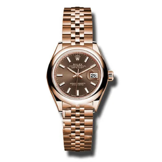 Bracelets Original Rolex Lady Datejust 28 Chocolate Dial 18K Pink Gold Jubilee Bracelet Automatic Watch 279165CHSJ JMS always Bracelets Original Rolex Lady Datejust 28 Chocolate Dial 18K Pink Gold Jubilee Bracelet Automatic Watch 279165CHSJ JMS always