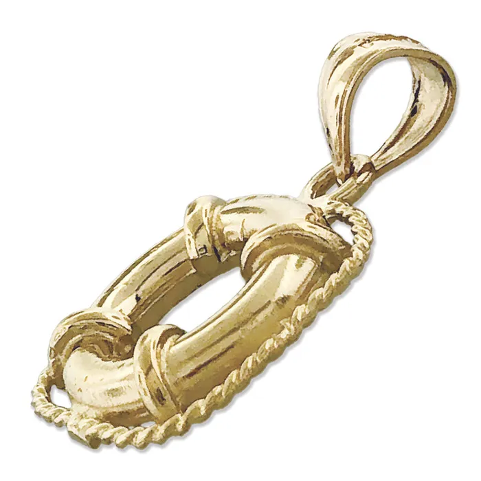 Charm Necklaces 14K Gold Ship Life Preserver Charm Goldia