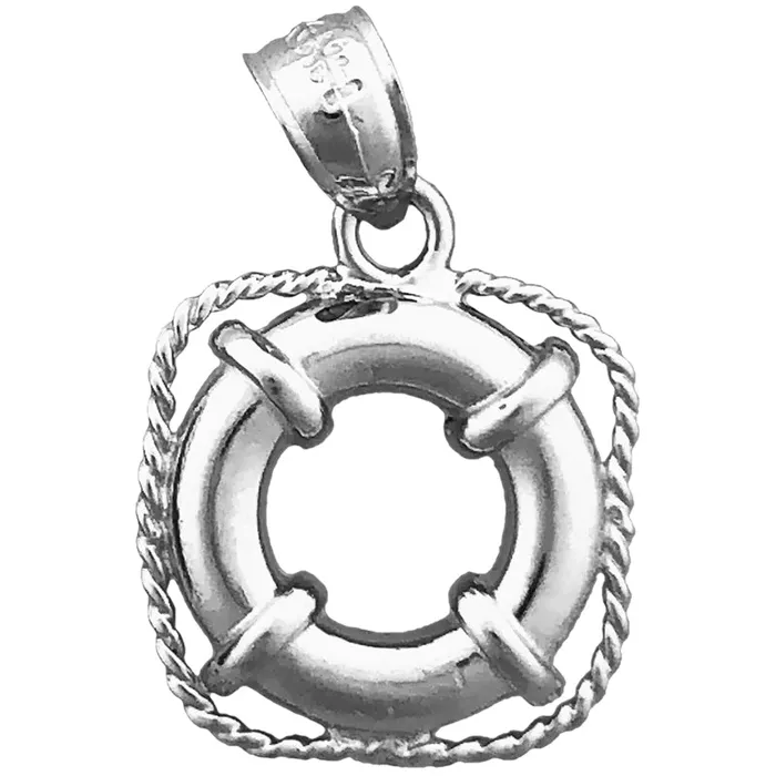 Charm Necklaces 14K Gold Ship Life Preserver Charm Goldia