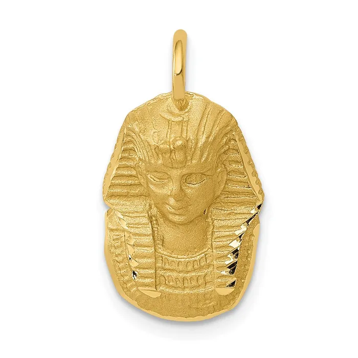 Charm Necklaces 14k Yellow Gold Satin DC King Tut Charm Goldia
