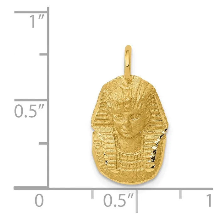 Charm Necklaces 14k Yellow Gold Satin DC King Tut Charm Goldia