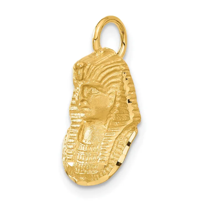 Charm Necklaces 14k Yellow Gold Satin DC King Tut Charm Goldia