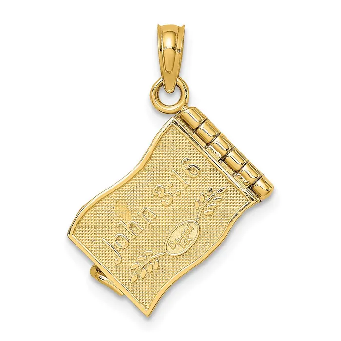 Charm Necklaces Goldia 14k Yellow Gold 3D Enameled John 316 Book WMoveable Pages Charm