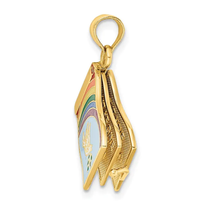 Charm Necklaces Goldia 14k Yellow Gold 3D Enameled John 316 Book WMoveable Pages Charm