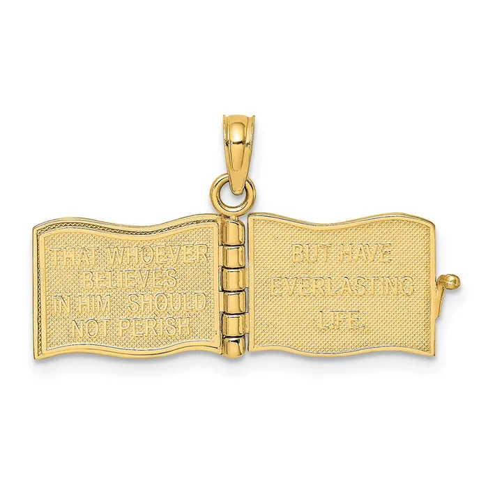 Charm Necklaces Goldia 14k Yellow Gold 3D Enameled John 316 Book WMoveable Pages Charm