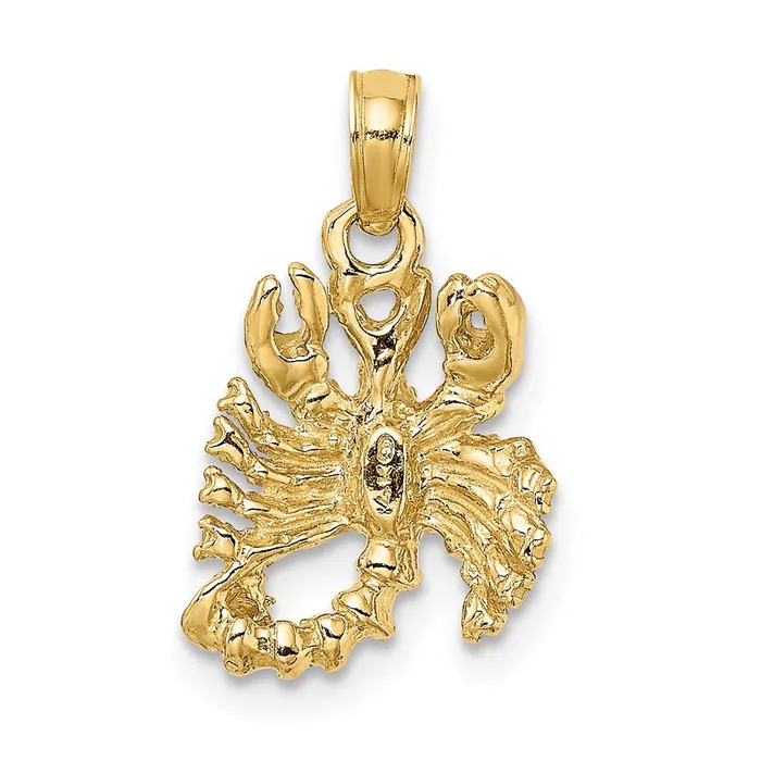 Charm Necklaces Goldia 14k Yellow Gold 3D Scorpio Zodiac Charm