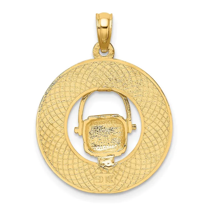 Charm Necklaces Goldia 14k Yellow Gold CHARLESTON Basket Circle Charm
