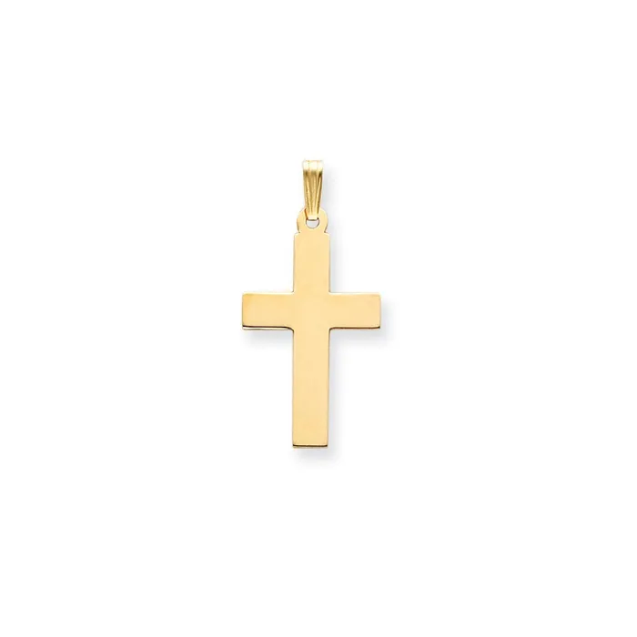 Charm Necklaces Goldia 14k Yellow Gold Polished Cross Charm