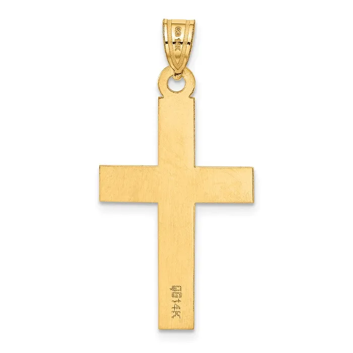 Charm Necklaces Goldia 14k Yellow Gold Polished Cross Charm