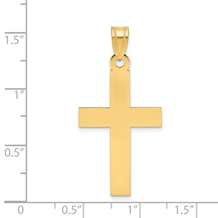 Charm Necklaces Goldia 14k Yellow Gold Polished Cross Charm