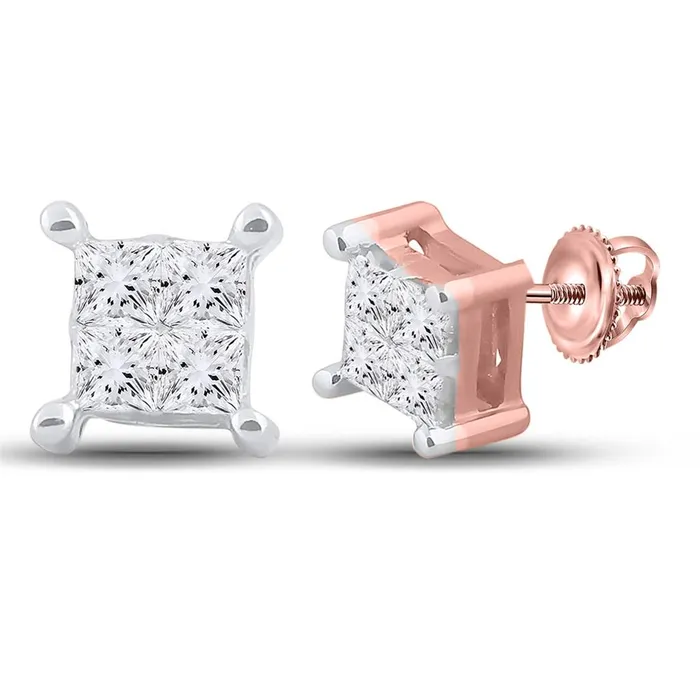 Earrings 14CTWDiamond INVISIBLE EARRING gndatlanta