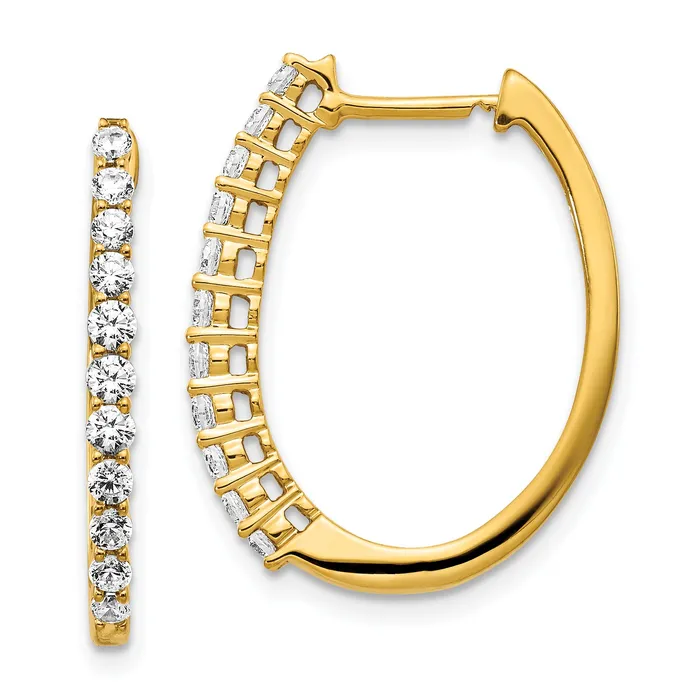 Earrings 14k Yellow Gold 34 Ct Lab Grown Diamond VSSI G Hinged Hoop Earrings Goldia Earrings 14k Yellow Gold 34 Ct Lab Grown Diamond VSSI G Hinged Hoop Earrings Goldia