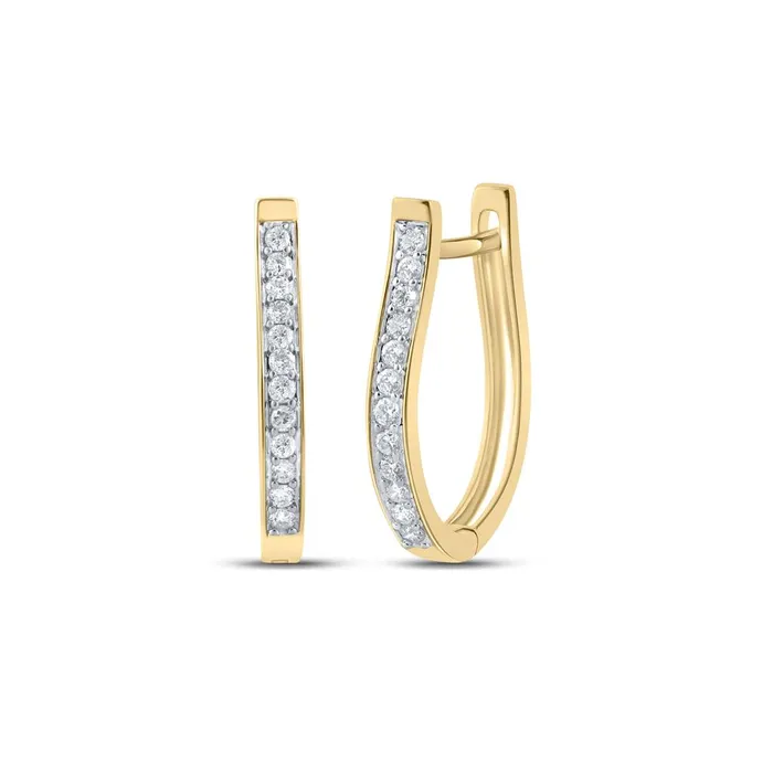 Earrings gndatlanta 14CTWDiamond HOOP EARRING
