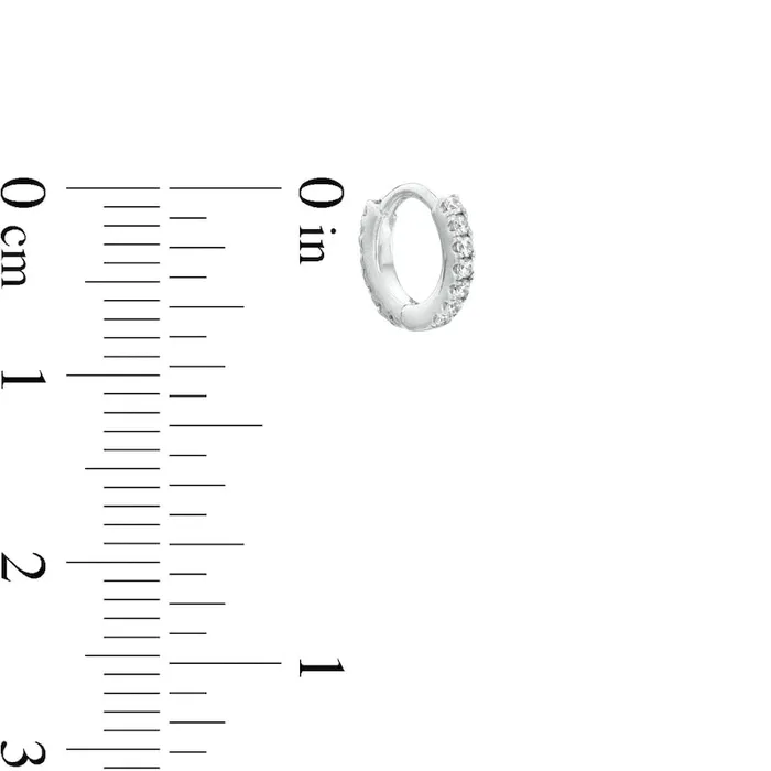Earrings Goldia 017 CT TW Diamond Hoop Earrings in 10K White Gold Earrings Goldia 017 CT TW Diamond Hoop Earrings in 10K White Gold