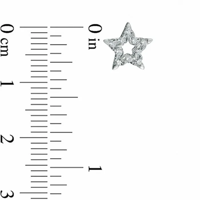 Earrings Goldia 025 CT TW Diamond Open Star Stud Earrings in 10K White Gold Earrings Goldia 025 CT TW Diamond Open Star Stud Earrings in 10K White Gold