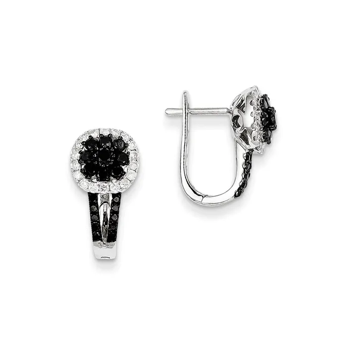 Earrings Goldia 14k WG Blk u0026 Wht Dia Earrings