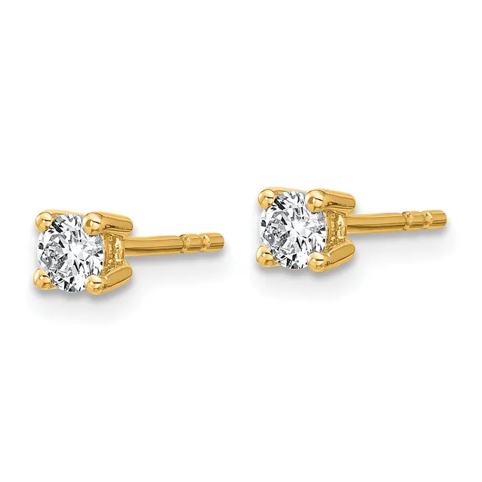 Earrings Goldia 14k Yellow Gold 13 ctw Lab Grown Diamond VSSI G Round 4 Prong Heavy Wt Stud Earrings