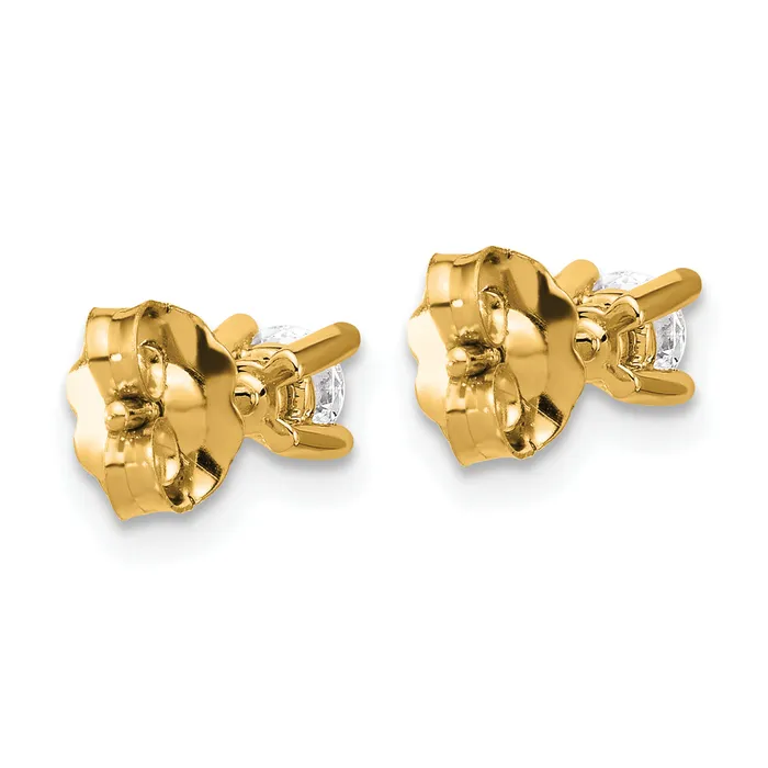 Earrings Goldia 14k Yellow Gold 13 ctw Lab Grown Diamond VSSI G Round 4 Prong Heavy Wt Stud Earrings