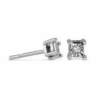 Earrings Goldia Diamond Accent Square Stud Earrings in Sterling Silver