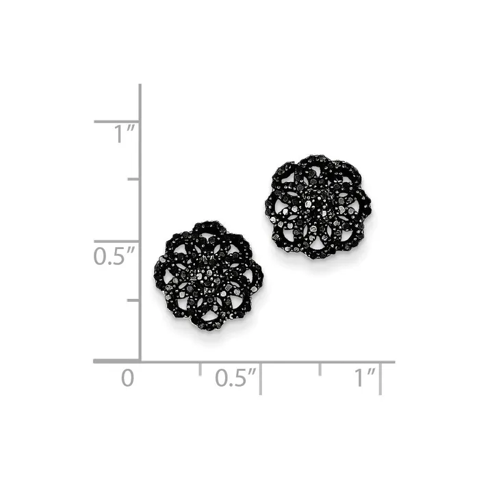 Earrings Goldia Sterling Silver Black Diamond Post Earrings