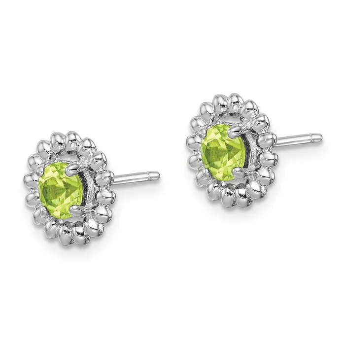 Earrings Goldia Sterling Silver Rhodplat Peridot Earrings