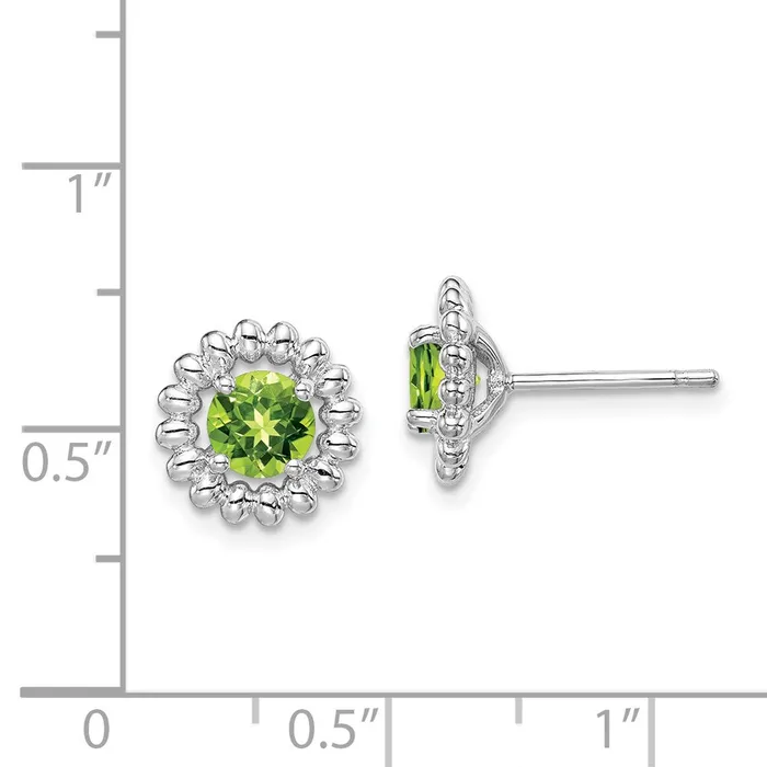 Earrings Goldia Sterling Silver Rhodplat Peridot Earrings