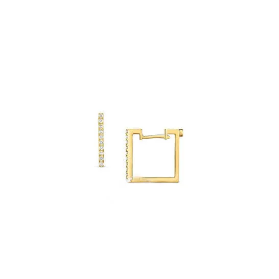 Earrings JMS always Original Roberto Coin 18K Yellow Gold 019Ct Diamond Square Earrings 002061Ayerx0 Earrings JMS always Original Roberto Coin 18K Yellow Gold 019Ct Diamond Square Earrings 002061Ayerx0