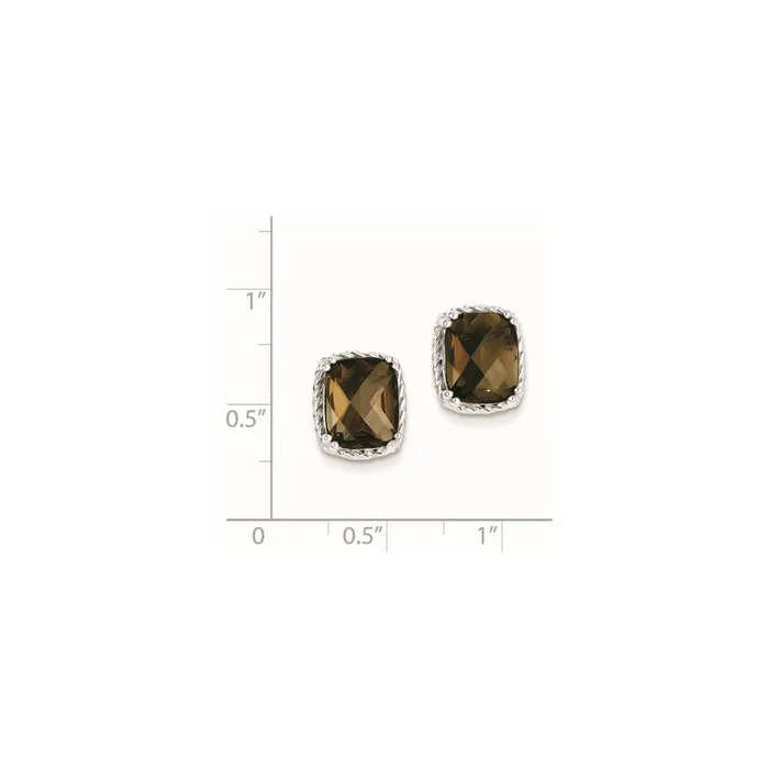Earrings Sterling Silver Smoky Quartz Earrings Goldia