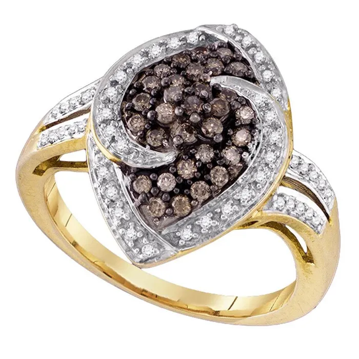 gndatlanta 12CTWDiamond BROWN RING Rings