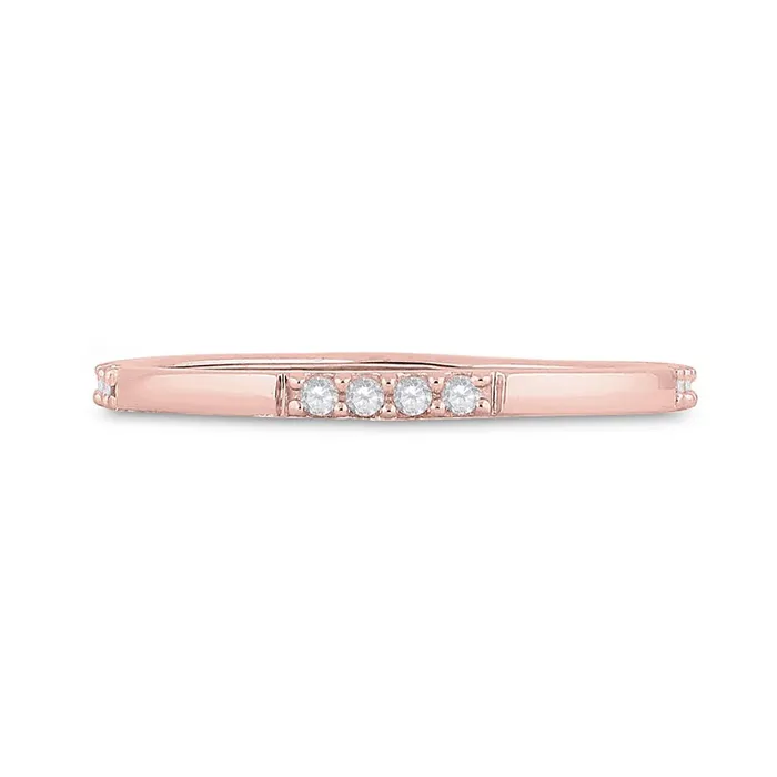 gndatlanta 10k Rose Gold Round Diamond Stackable Band Ring 110 Cttw Rings