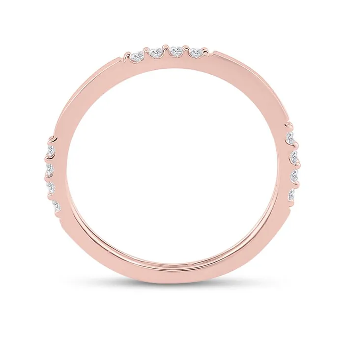 gndatlanta 10k Rose Gold Round Diamond Stackable Band Ring 110 Cttw Rings