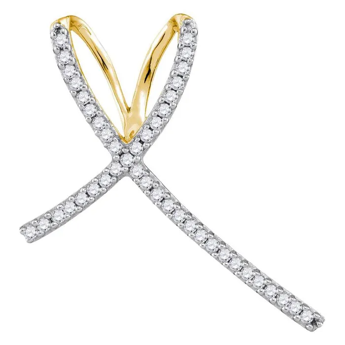 gndatlanta Necklaces 10k Yellow Gold Round Diamond Cross Religious Pendant 14 Cttw gndatlanta Necklaces 10k Yellow Gold Round Diamond Cross Religious Pendant 14 Cttw