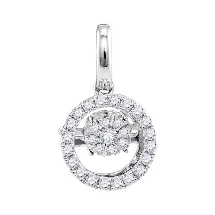 gndatlanta Necklaces 14k White Gold Round Diamond Moving Twinkle Solitaire Pendant 18 Cttw gndatlanta Necklaces 14k White Gold Round Diamond Moving Twinkle Solitaire Pendant 18 Cttw