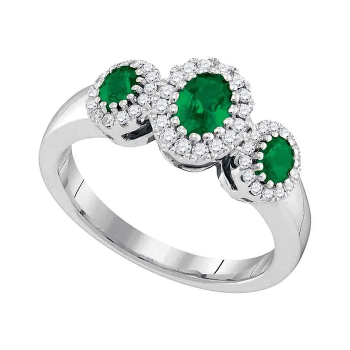gndatlanta Rings 14CTWDiamond 58MINCT EME RING