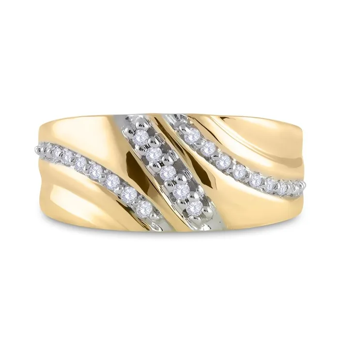 gndatlanta Rings 10k Yellow Gold Round Diamond Band Ring 14 Cttw