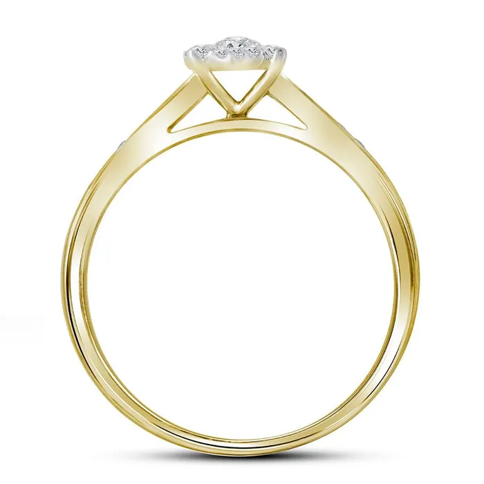 gndatlanta Rings 14k Yellow Gold Round Diamond Bridal Wedding Ring Set 12 Cttw