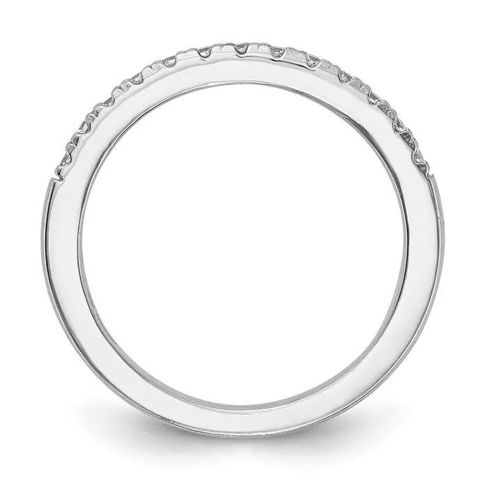 Goldia 018ct CZ Solid Real 14K White Gold Wedding Wedding Band Ring Rings