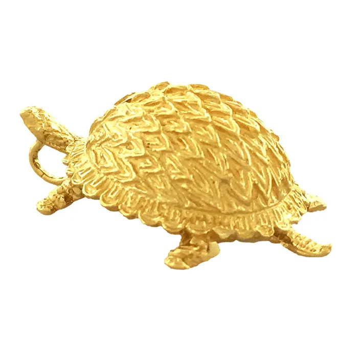 Goldia 14K Gold Box Turtle Pendant Slide PreStyled Sets