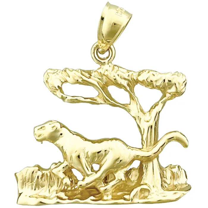 Goldia 14K Gold Jaguar Pendant PreStyled Sets