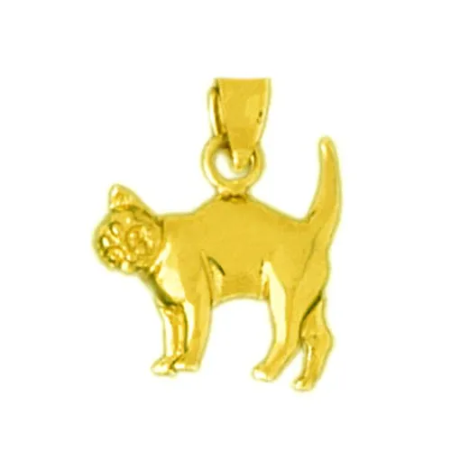 Goldia 14K Gold Kitty Cat Charm Charm Necklaces