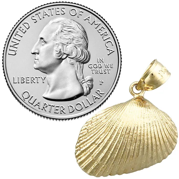Goldia 14K Gold Mollusc Clam Seashell Pendant PreStyled Sets