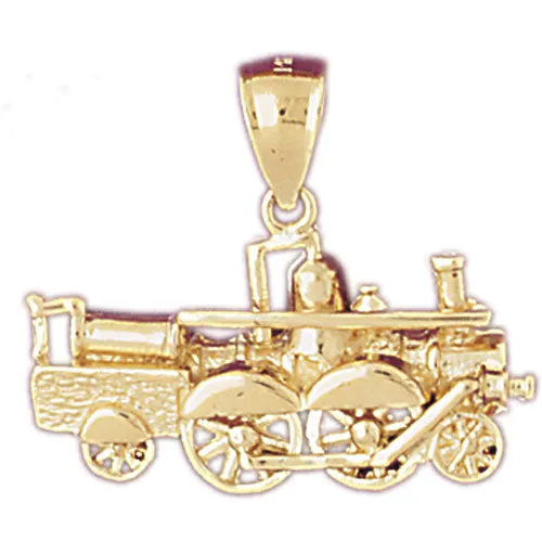 Goldia 14K Gold Train Engine Pendant PreStyled Sets