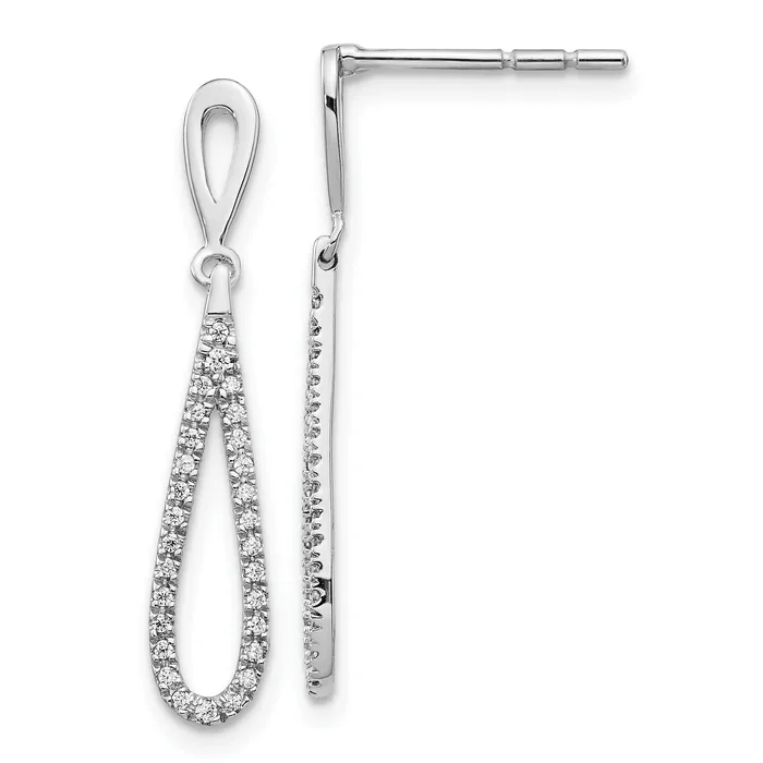 Goldia 14k White Gold 15 Ct Lab Grown Diamond VSSI G Fashion Dangle Post Earrings Earrings Goldia 14k White Gold 15 Ct Lab Grown Diamond VSSI G Fashion Dangle Post Earrings Earrings